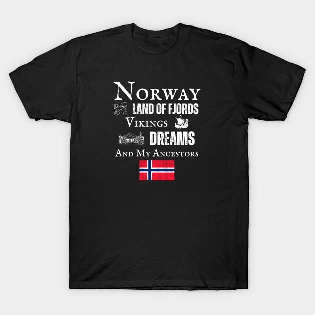 Norway T-Shirt by VikingHeart Designs